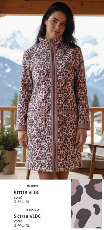 KAREKI1118VLDC- ki 1118 vldc vestaglia donna  coral - Fratelli Parenti